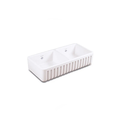Shaws Ribchester 800 Ceramic Butler Double Bowl Sink