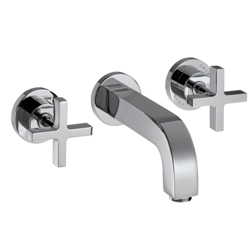 Axor Citterio Cross Handle Wall Basin Set with 162mm Spout