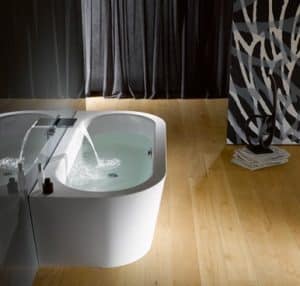 BetteStarlet D-Shaped Silhouette Freestanding Bath