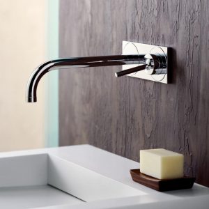 Axor Uno2 Wall Mixer and 165mm Basin Spout with Backplate