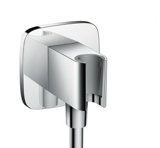 Hansgrohe Porter E Handshower on Holder with Wall Outlet