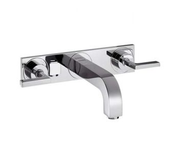 Axor Citterio Lever Wall Basin set with Backplate and 226mm Spout