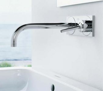 Axor Uno2 Wall Mixer and 225mm Spout with Backplate