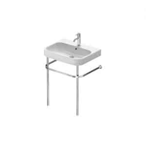 Duravit Happy D.2 650mm Ceramic Wall Basin with Metal Console