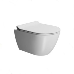 Astra Walker Pura Swirl Flush Wall Mounted Compact Toilet Pan 50 x 36