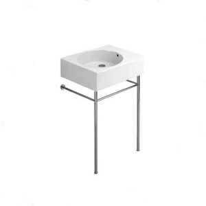 Duravit Scola Left Hand Basin with Metal Console Stand