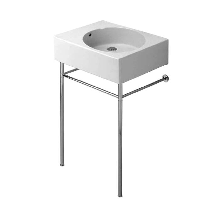 Duravit Scola Left Hand Basin with Metal Console Stand