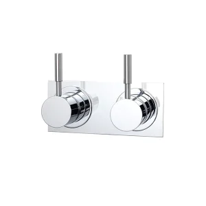 Sussex Taps Voda Dual Wall Shower Mixer on Backplate