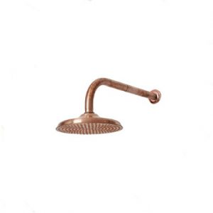 Natura 200mm Copper Outdoor Shower with Freshwater Wall Arm
