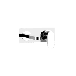 Gessi Via Bagutta Wall Spout and Basin Mixer on Plate