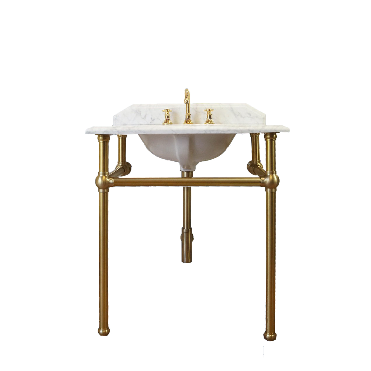 Turner Hastings Mayer Washstand With 75 x 55 Real Carrara Marble Top