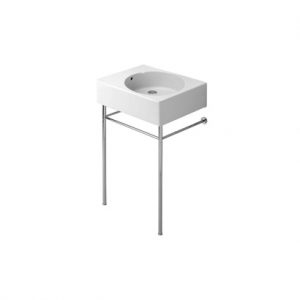 Duravit Scola Right Hand Basin with Metal Console Stand