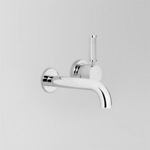 Astrawalker Knurled Icon + Lever Wall Bath Set with 200mm Spout
