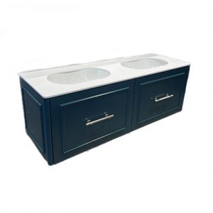 Rosewood 1500mm Wall Vanity with Double Undermount Basins