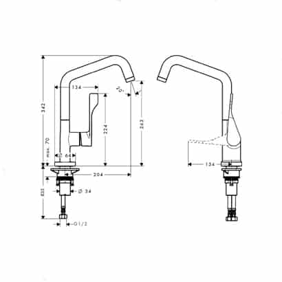 Axor Citterio Single Lever Kitchen Mixer 39850003 - Image 2