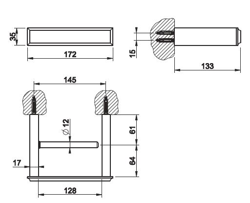 Gessi Eleganza Wall Mounted Toilet Roll Holder - Image 2