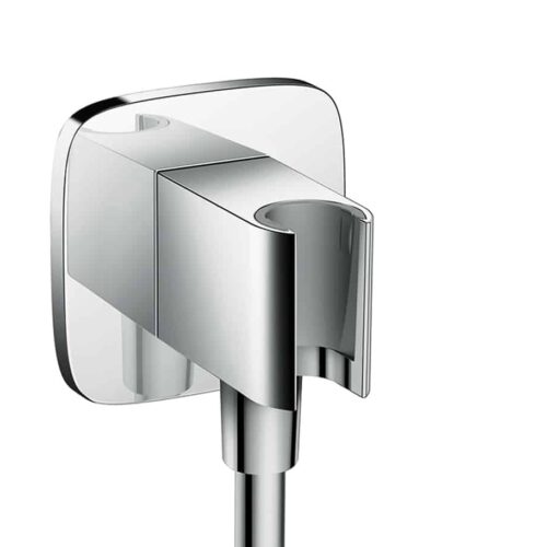 Hansgrohe Porter E Handshower on Holder with Wall Outlet