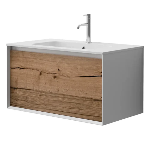 Parisi IKS 900mm Wall Mounted Bathroom Basin Vanity