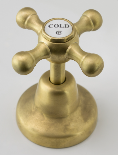 CB Ideal Roulette Wall Top Assembly - Lea Wheeled Brass