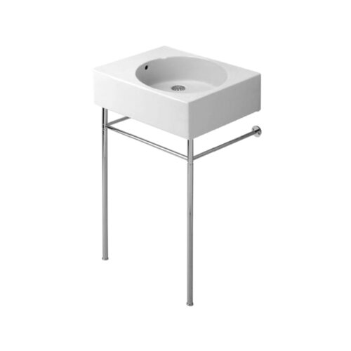 Duravit Scola Right Hand Basin with Metal Console Stand
