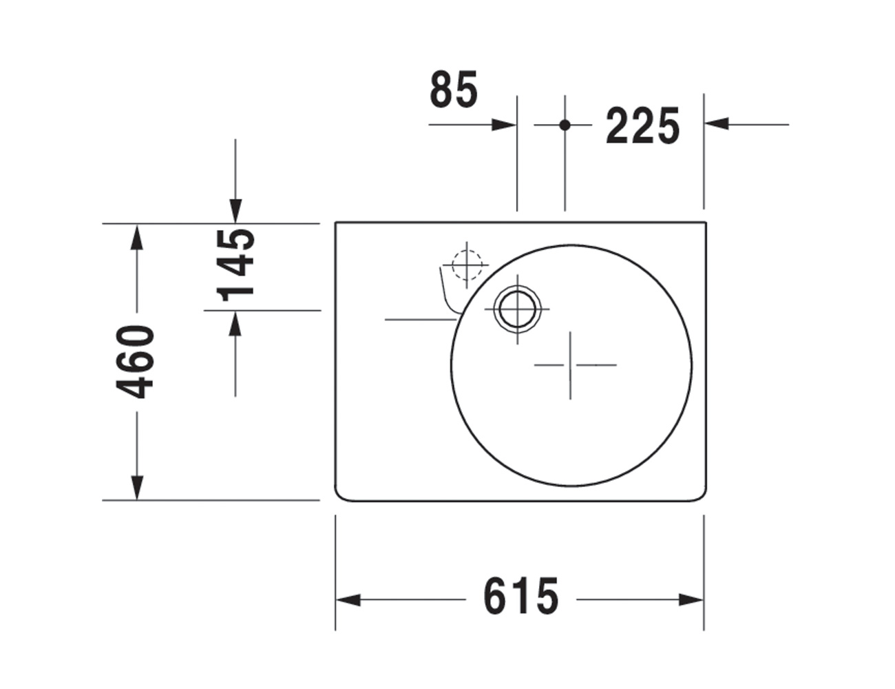 Duravit Scola Right Hand Basin with Metal Console Stand - Image 4