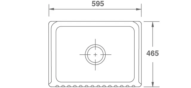 Shaws Bowland 600 Single Bowl Ceramic Butler Sink - Image 4