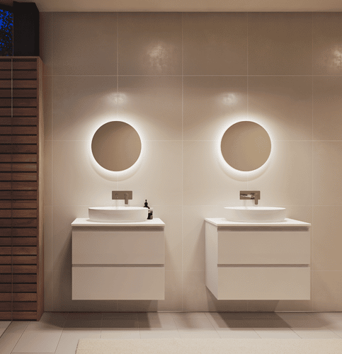 Timberline Oxford Round Wall Mounted Bathroom Mirror