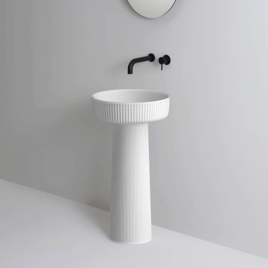 United Product Flute Pedestal Basin - Image 2