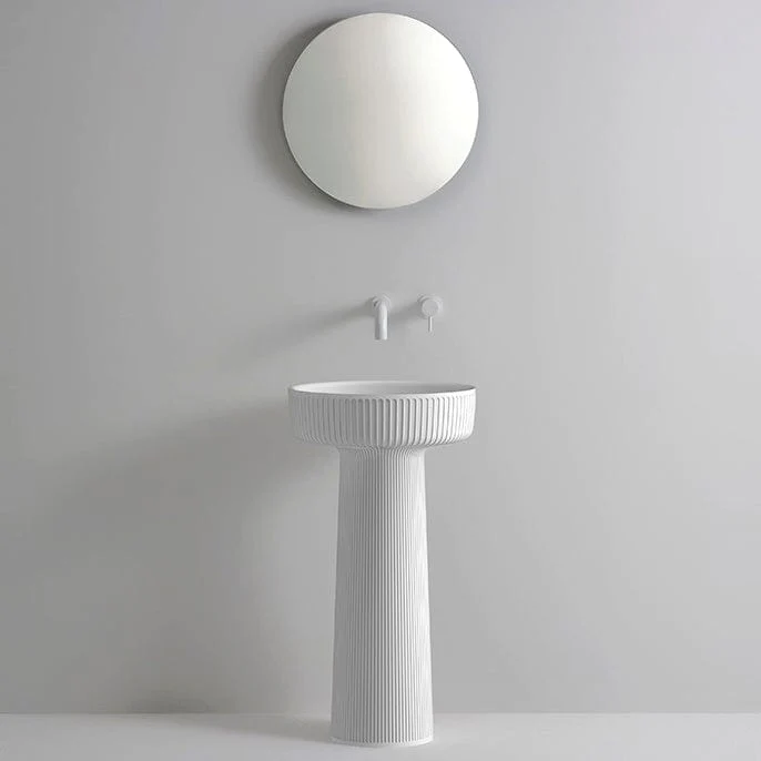 United Product Flute Pedestal Basin Sydney Tap & Bathroomware