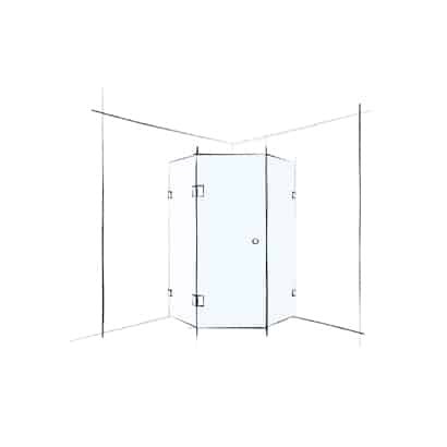 Verotti Hex Corner Set In Shower Screen