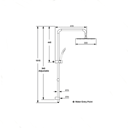 Villeroy & Boch Embrace 300 Shower System - Showers Online Sydney