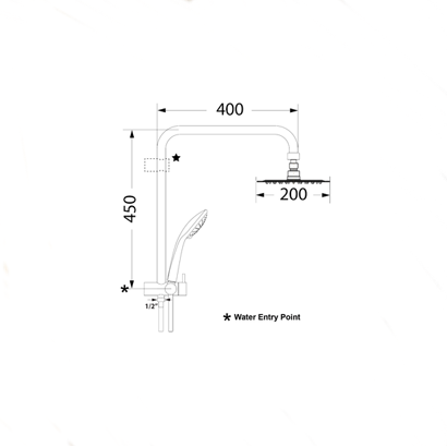 Villeroy & Boch Embrace Elite 300 Combination Shower - Image 2