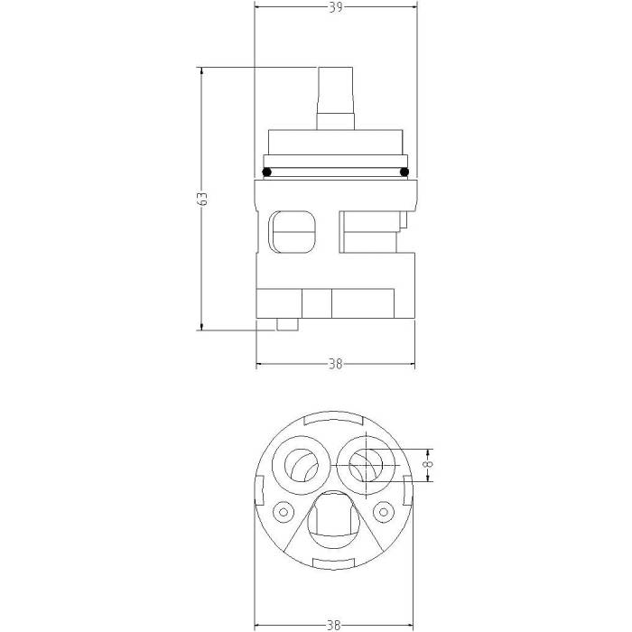 Zucchetti Replacement Cartridge R98103 Zucchetti Spare Parts Online