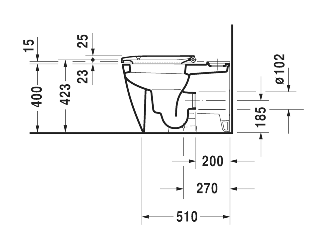 Duravit Happy D.2 BTW Toilet Suite - Image 3