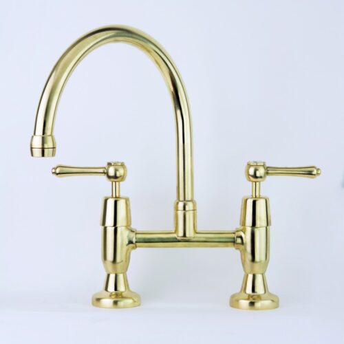 CB Ideal Roulette Lever Exposed Hob Sink Set with Top Taps & Swivel Gooseneck Outlet