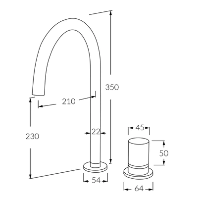 Sussex Circa Hob Mixer and Kitchen Spout - Image 2