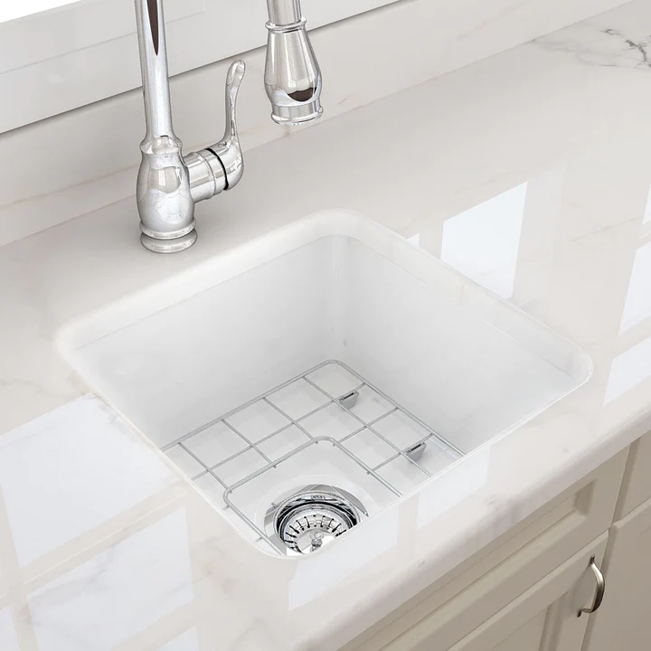 Turner Hastings Cuisine 46 x 46 Inset Undermount Fine Fireclay Sink - Image 4