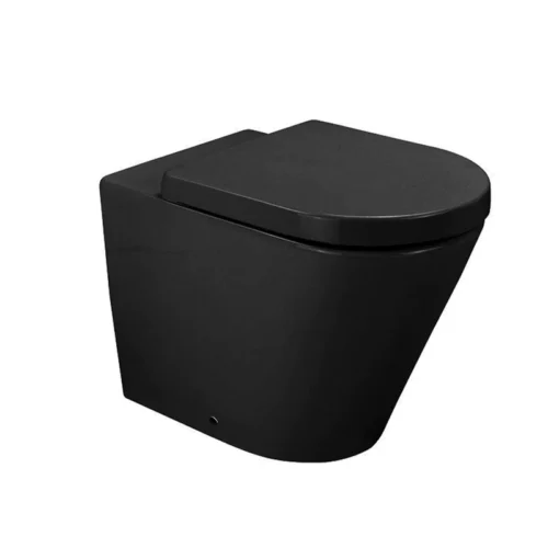 Verotti City Life Matte Black Wall Faced Toilet