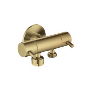 Linkware Dual Control Mini Cistern Cock – Brushed Gold