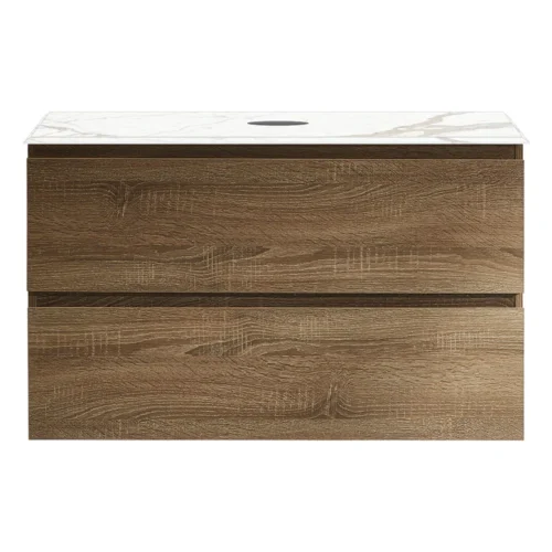 Parisi Evo 800 Wall Mounted Vanity Cabinet with Jazz Bianco Marble Top