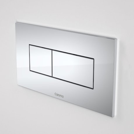 Caroma Invisi Series II Rectangular Dual Flush Plate & Buttons (Metal) 237020C
