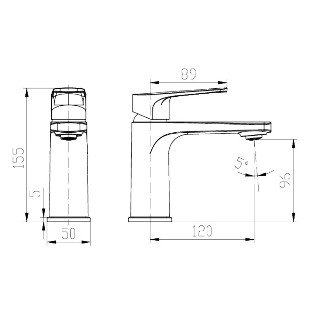 O.Novo Style Basin Mixer - Image 2