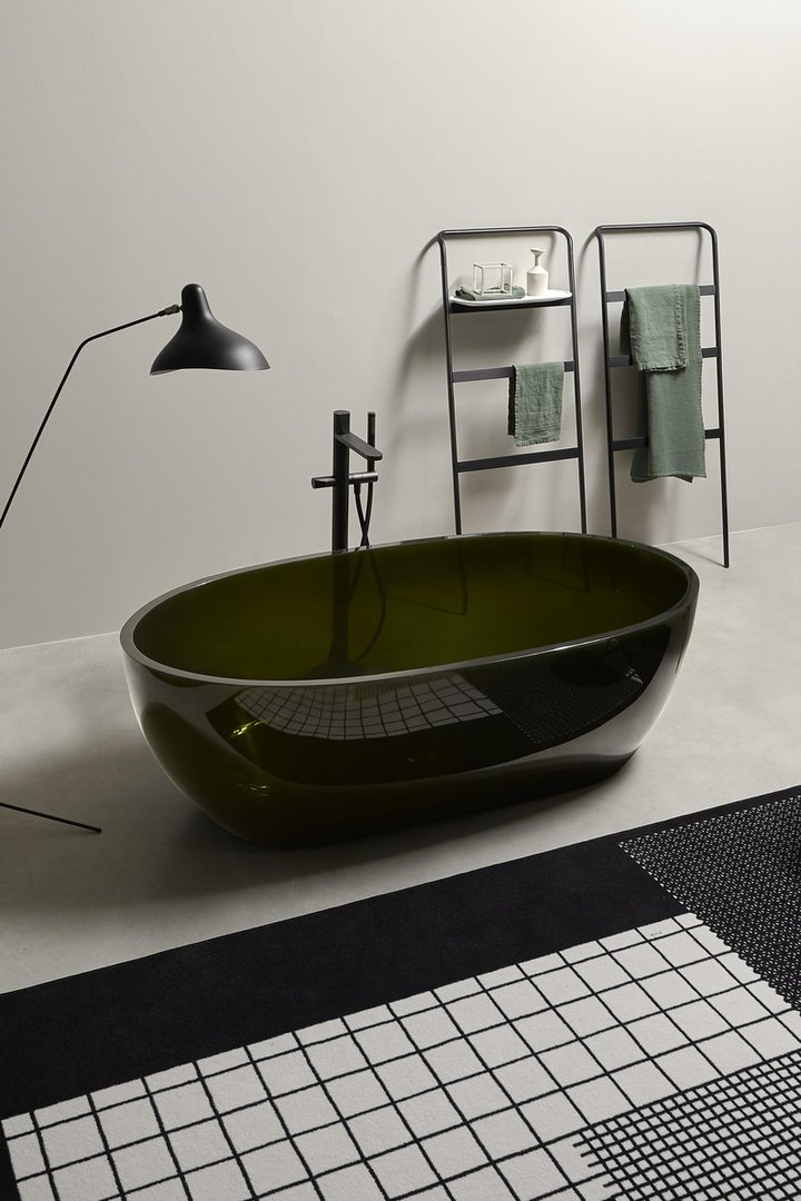 Antonio Lupi Reflex Oval Cristalmood Freestanding Bath - Image 3