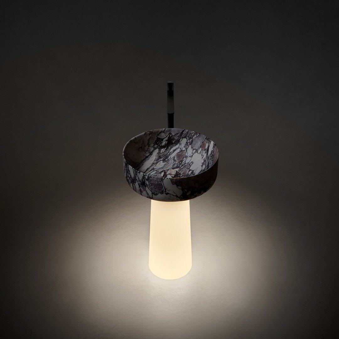 Antonio Lupi Albume12 Cristalmood Pedestal Basin with LED Light - Image 8