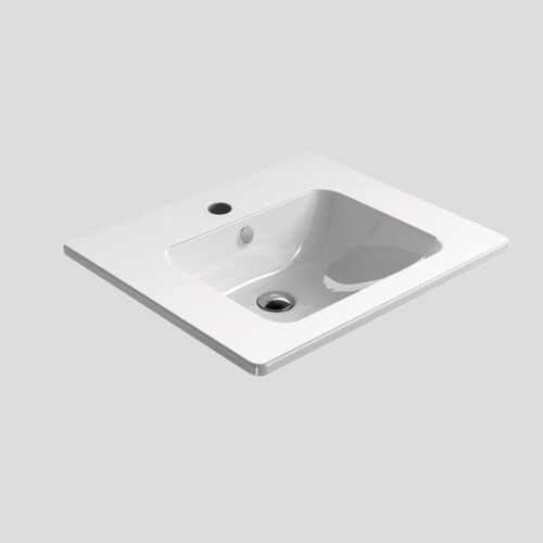 Astrawalker Pura Wall Mounted 60cm Washbasin - No Tap Hole