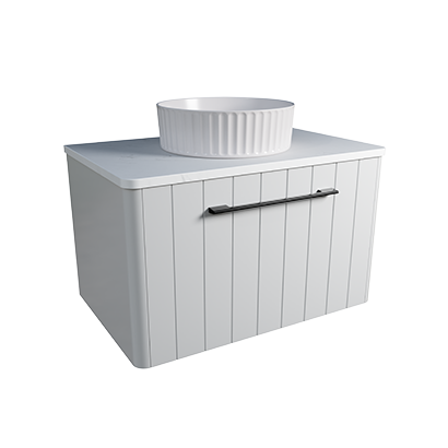 Timberline Saba 750mm Wall Hung Vanity with Silksurface Top