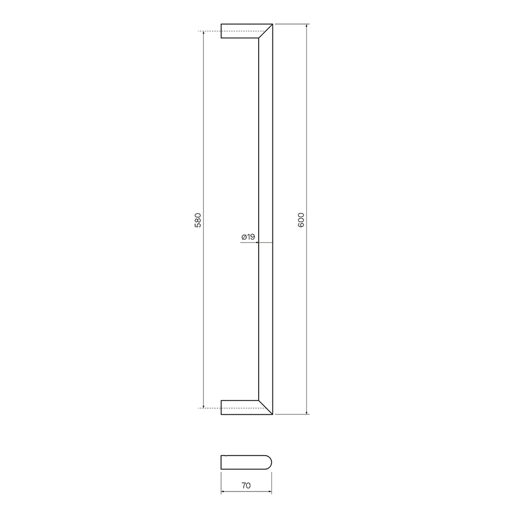 Parisi Tondo Towel Rail 600mm - Image 2