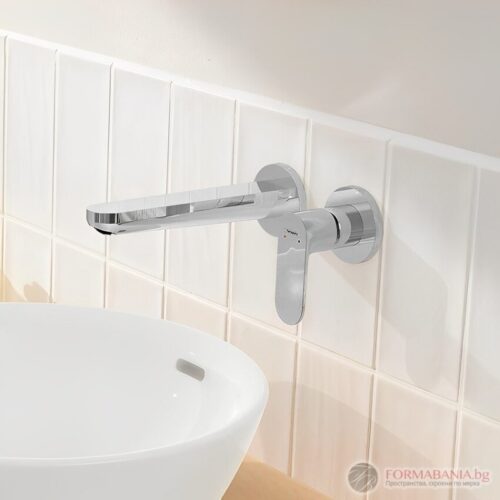 Hansgrohe Rebris S Single lever basin mixer for concealed installation wall-mounted with spout 20 cm