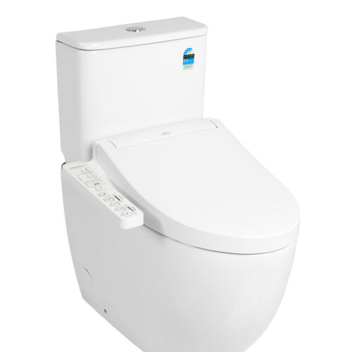 B&H Elong Back to Wall Toilet Suite with Side Control Washlet Seat