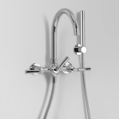 Astra Walker Icon + Lever Bath Mixer with Hand Shower Wall Mount